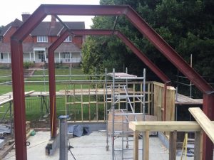 Steel Construction of a house extension | Welding & Metal Fabrication in Kent | BTM Engineering & Fabrication Ltd